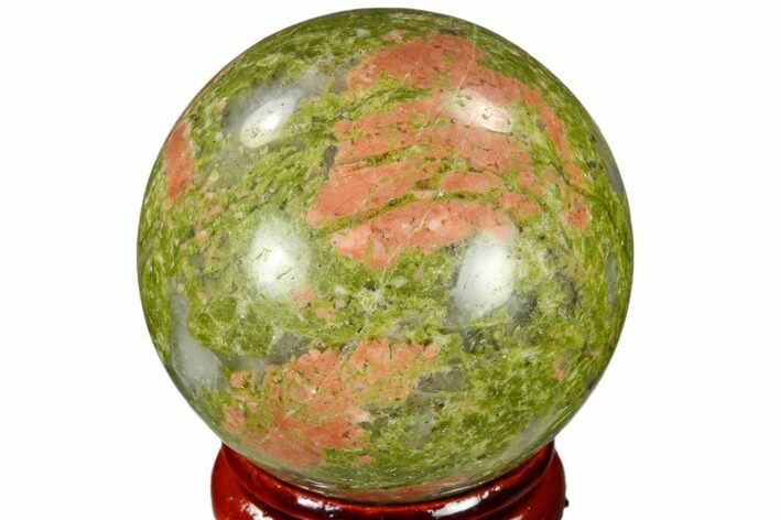 Polished Unakite Sphere - Canada #116133